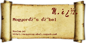Mogyorós Ábel névjegykártya