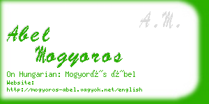 abel mogyoros business card